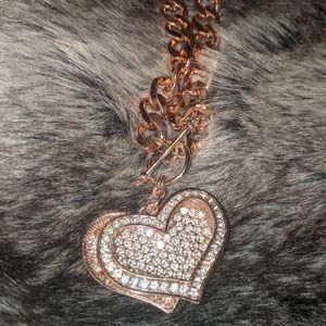 Rose Gold Heart Chain Necklace
